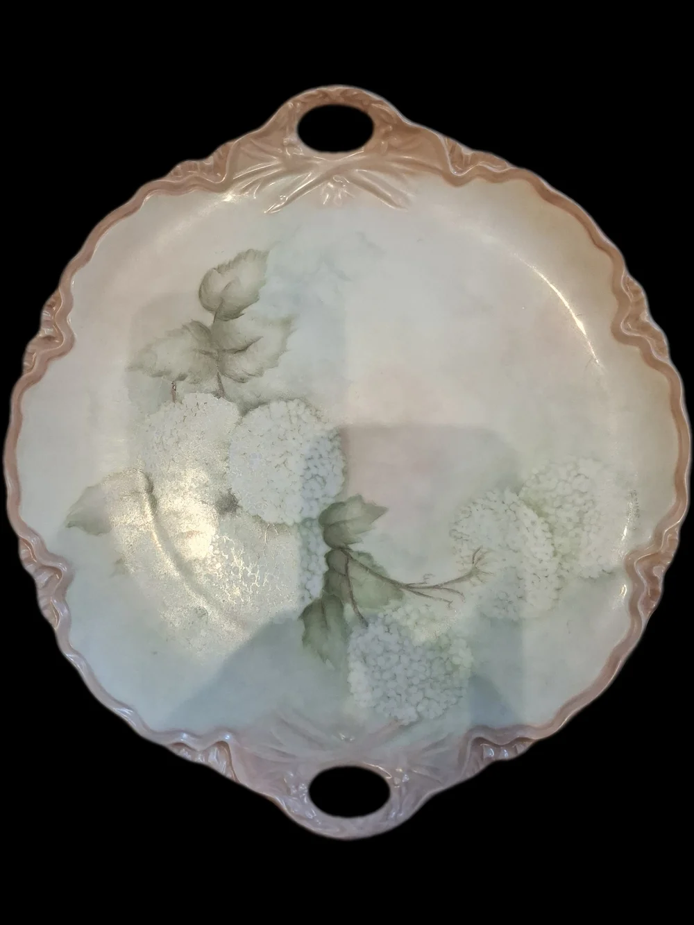Hand-Painted Hutschenreuther Floral Porcelain Serving Plate